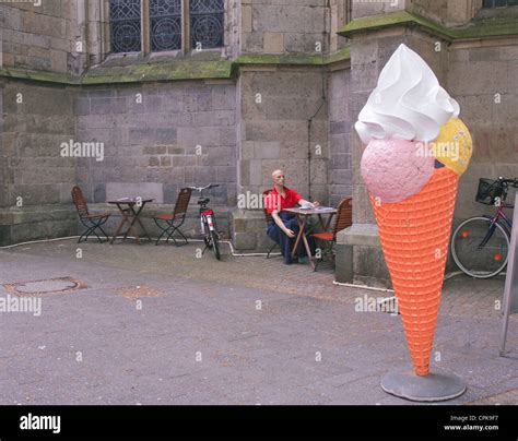 Ice Cream Seller In Downtown In Colognegermanyeurope Stock Photo Alamy