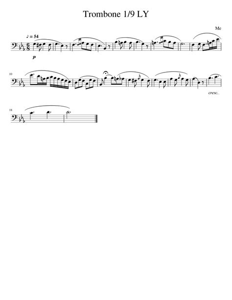 Tb9 Ly Sheet Music For Trombone Solo