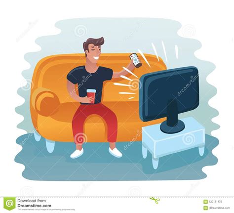 Man Watching Television On Armchair Tv And Sitting In Chair Drinking