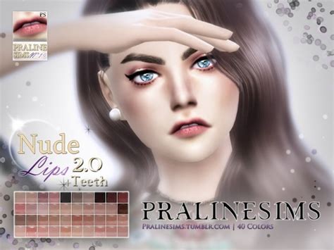 The Sims Resource Nude Lips Duo Teeth By Pralinesims Sims