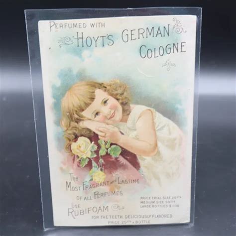 Antique 1800s Advertising Trade Card Hoyts German Cologne 1891