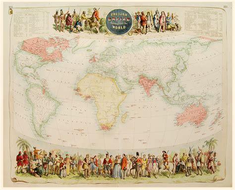 World Map Of The British Empire Fullarton C1862 Fine Art Reproduction