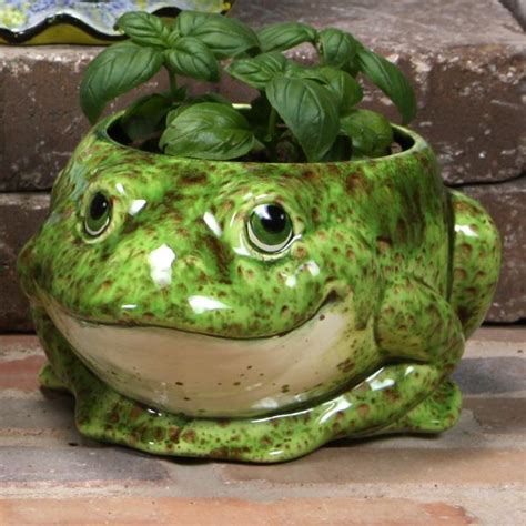 Frog Planter Cg Frog Decor Frog Ceramic Frogs