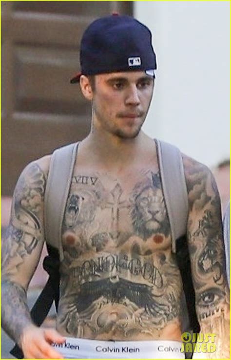 justin bieber shows off tattoos on shirtless hike with hailey photo 4345127 justin bieber