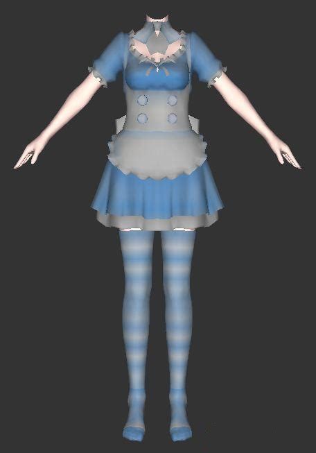 Cute Maidservant Clothing 3d Model 3ds Maxcollada Files Free Download