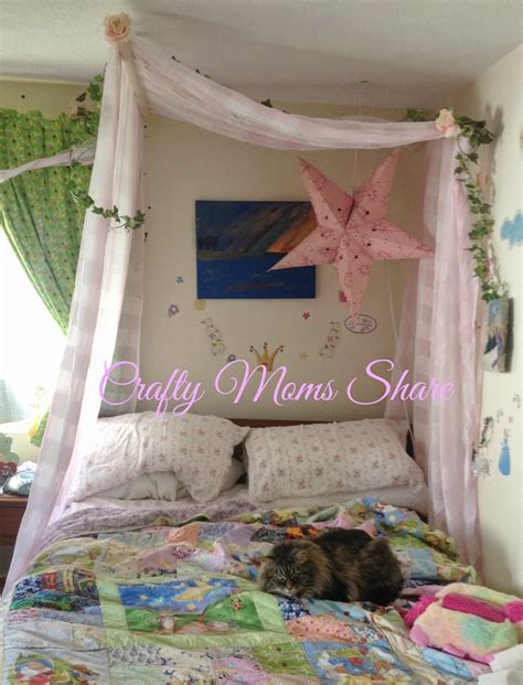 Little girls bed canopy with lights. Crafty Moms Share: DIY Canopy for a Princess Bed