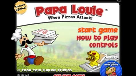 Papa Louie When Pizzas Attack — Browser Game