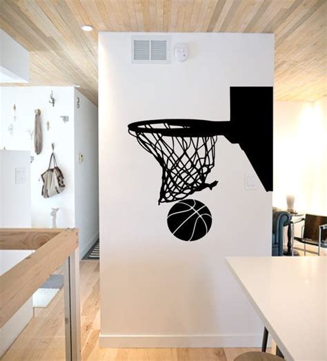 Basketball Hoop Wall Decal Basketball Wall Decor Basketball Vinyl