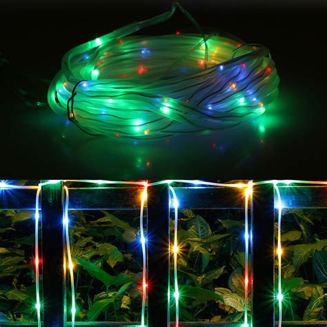 33ft 100leds Solar Rope Tube Fairy Lights Led String Waterproof Outdoor