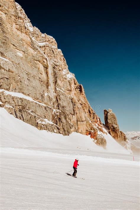Skiing In Cortina D Ampezzo In The Dolomites Editorial Photo Image Of