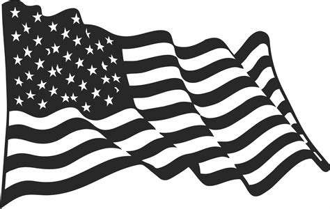 Waving American Flag Vector Art For Laser Cut Dxf Cdr Svg Files
