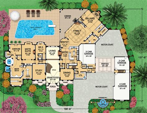 15 Stunning Mansions Blueprints Jhmrad