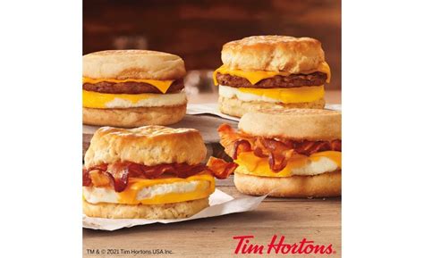 Tim Hortons Breakfast Sandwiches Now With Freshly Cracked Eggs 2021