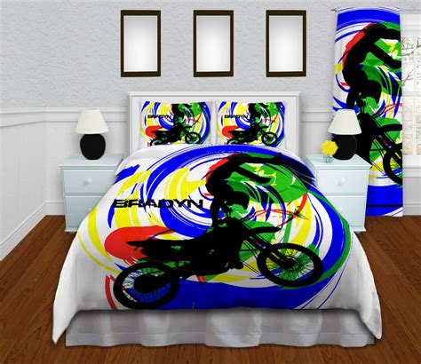 bright colored extreme sports boys kid bedding