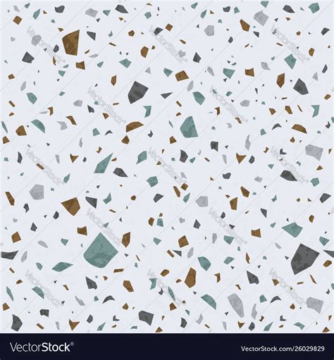 Terrazzo Seamless Pattern Stone Flooring Vector Image