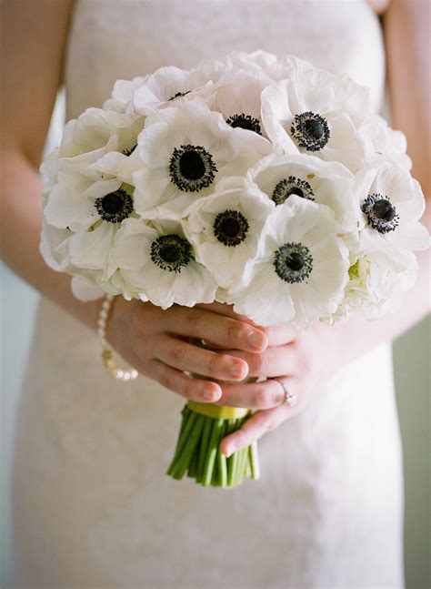 White Anemone Bridal Bouquet