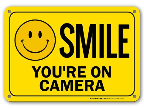 Smile You Re On Camera Sign Printable Free