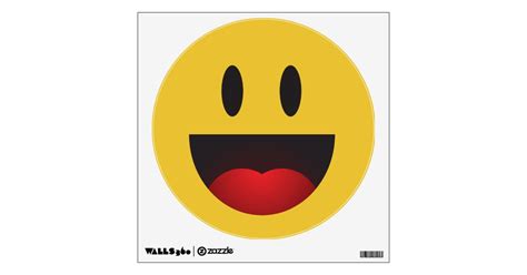 Cute And Funny Laughing Yah Emoji Wall Decal Zazzle