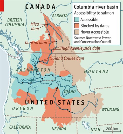 The Columbia River Treaty Salmon En Route The Economist