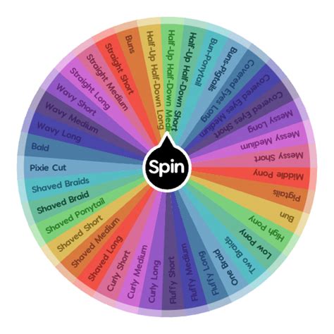 Hair Styles Spin The Wheel Random Picker