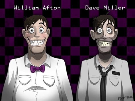 Dave Miller And William Afton Cartoon Characters