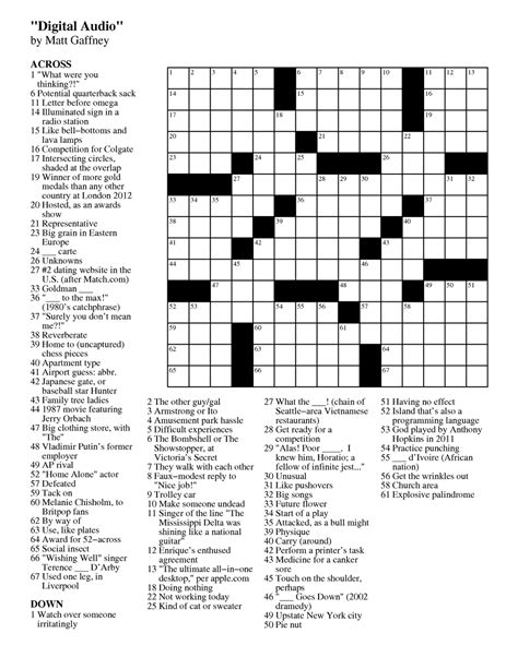 They are a great idea for enjoying a piece of crossword writing that you have written yourself and help to keep. Free Printable Universal Crossword Puzzle | Printable Crossword Puzzles