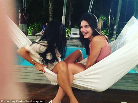 Kourtney Kardashian Has A Blast With Mystery Men At Kendall Jenner