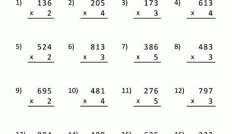 multiplication table worksheet 4th grade