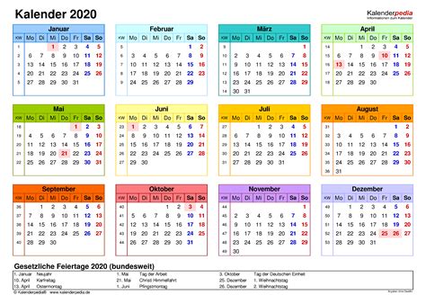Kalender 2020 Zum Ausdrucken Als Pdf 19 Vorlagen Kostenlos 985