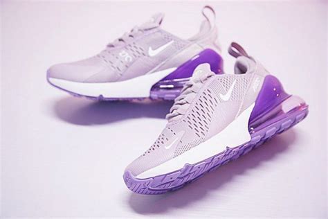 Women S Nike Air Max 270 Flyknit Light Purple White Ah8050 510 Running Shoes Summer Sneakers