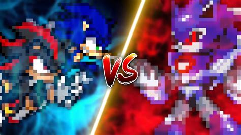 Sonic And Shadow Vs Metallix Sprite Battle Youtube