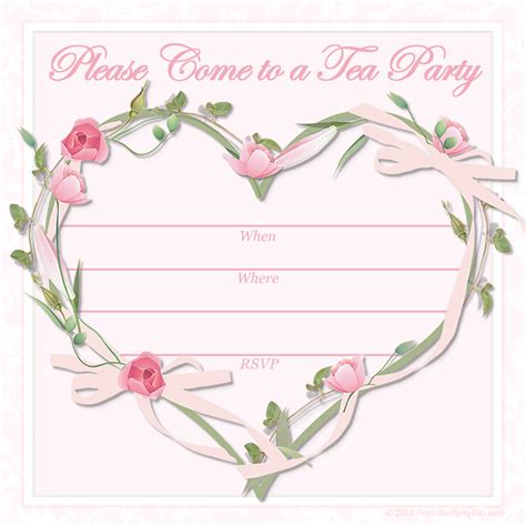 Free Printable Party Invitations: Free Printable Pink Tea ...