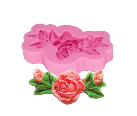 molde de silicone rosa confeitaria biscuit f526 elo7