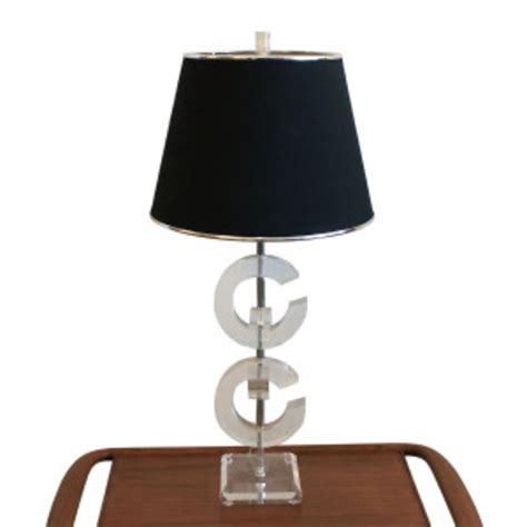 Chanel Style Mcm Lucite Table Lamp Modern Mobler Takoma Dc