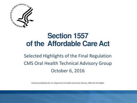 ppt section 1557 of the affordable care act powerpoint presentation free download id 8995154