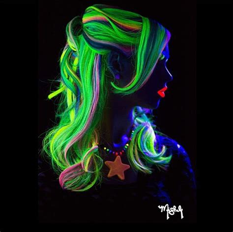 Glow In The Dark Hair Glowing Phoenix Neon Hair Fashionisers