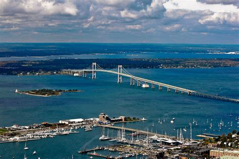 Aerial View Of Newport Bridge