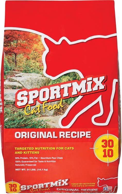 Each bag filled with 4 times the amount of protein. Sportmix® Original Recipe Cat Food - SLS Inc.