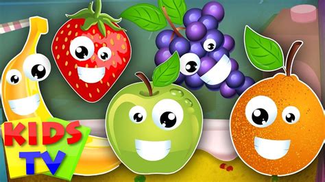 Five Little Fruits Learn Fruits Fruits Song Kids Songs Nursery