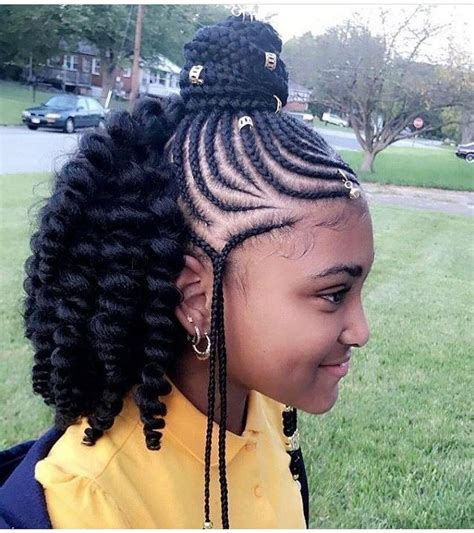 This is such a cute hairstyle for toddlers with a lot of hair. Pin by Melanated Rose on bRaid iDeas | Hair styles, Kids ...
