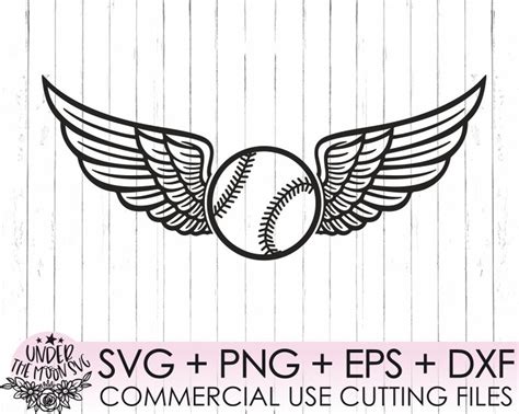 Softball With Wings Svg File Fastpitch Softball Svg Svg Png Dxf
