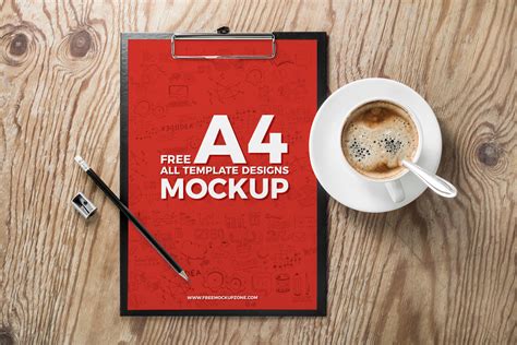 Free A4 All Template Designs Mockup For Designers
