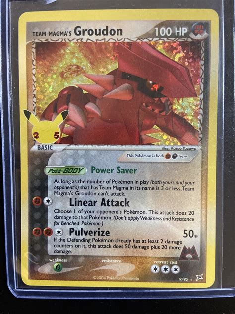 Pokemon Team Magma S Groudon Holo Rare Ex Team Magma Vs Team Aqua