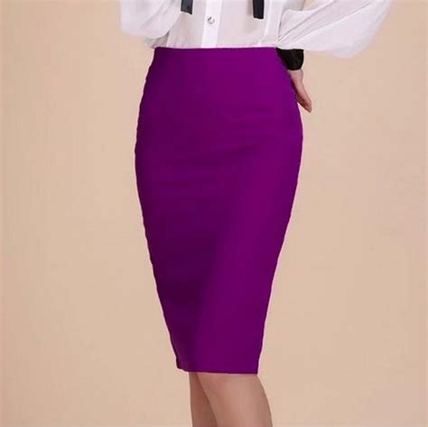 2019 Fashion Spring Summer Women High Waist Pencil Skirt Plus Size Midi Long Skirt Elegant Slim