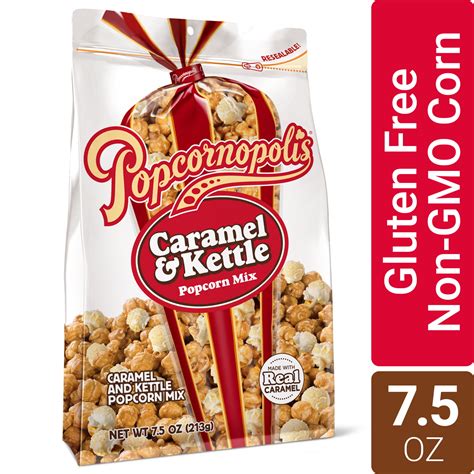 Popcornopolis Caramel And Kettle Gourmet Popcorn Mix 75 Oz Walmart