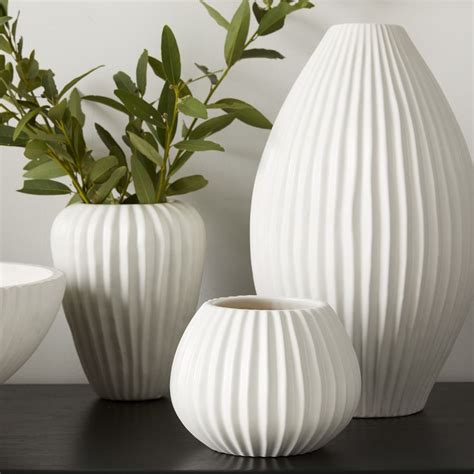 Sanibel Textured Ceramic Vases White