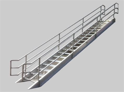 Welded Aluminum Bocaosha Prefab Stairways Aluminum Stairs