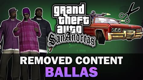 Gta Sa Removed Content Ballas Text Video Youtube