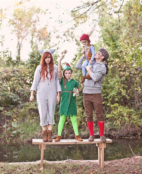 Every year we try to think of a good family costume idea that everyone is on board with. Peter Pan and The Lost Boys Costume DIY - A Beautiful Mess | Lost boys costume, Family costumes ...
