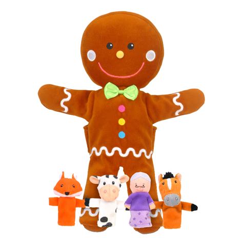 Gingerbread Man Hand And Finger Puppet Set Tumble Tots